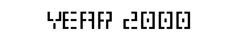Year 2000 font preview