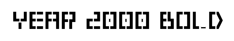 Year 2000 Bold font preview