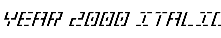 Year 2000 Italic font preview