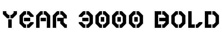 Year 3000 Bold font preview