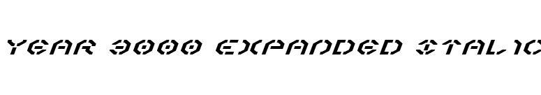 Year 3000 Expanded Italic font preview