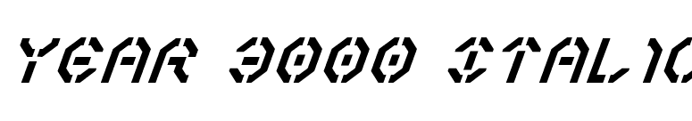 Year 3000 Italic font preview