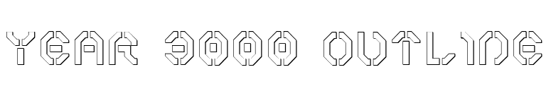 Year 3000 Outline font preview