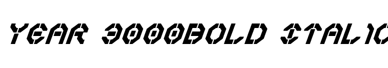 Year 3000Bold Italic font preview