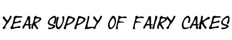 Year supply of fairy cakes font preview