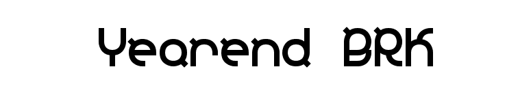 Yearend BRK font preview