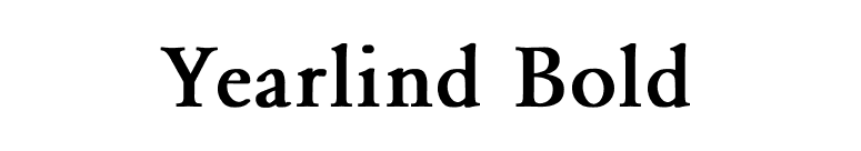 Yearlind Bold font preview