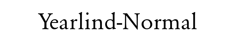Yearlind-Normal font preview