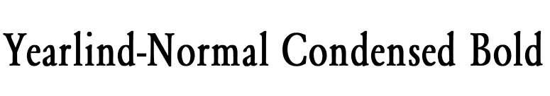 Yearlind-Normal Condensed Bold font preview