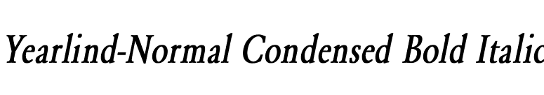 Yearlind-Normal Condensed Bold Italic font preview