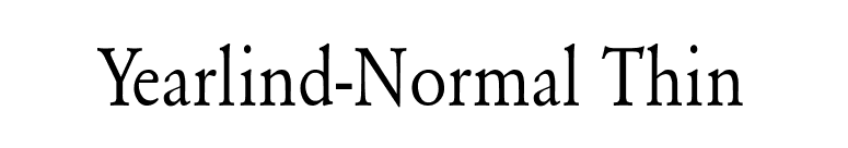 Yearlind-Normal Thin font preview