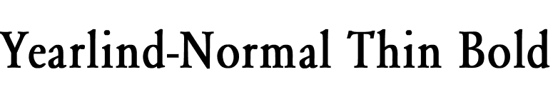 Yearlind-Normal Thin Bold font preview