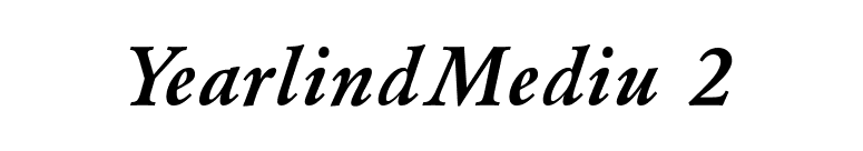 YearlindMediu 2 font preview