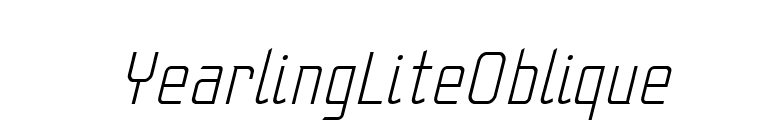 YearlingLiteOblique font preview