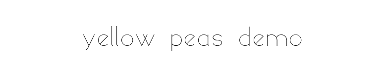 yellow peas demo font preview