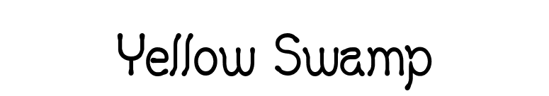 Yellow Swamp font preview