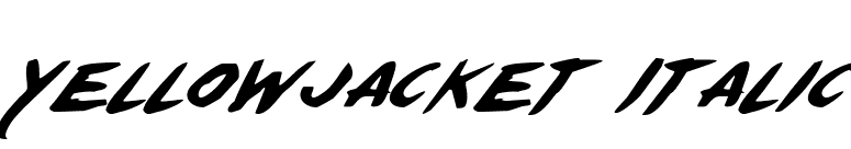 Yellowjacket Italic font preview