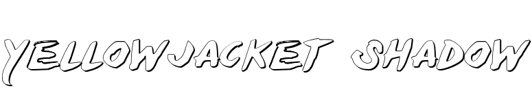 Yellowjacket Shadow font preview