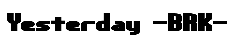 Yesterday -BRK- font preview