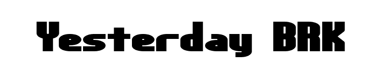 Yesterday BRK font preview