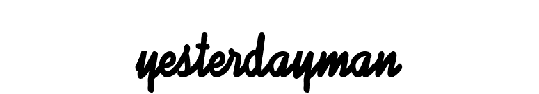 YesterdayMan font preview
