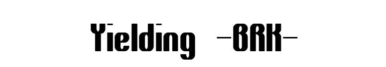 Yielding -BRK- font preview