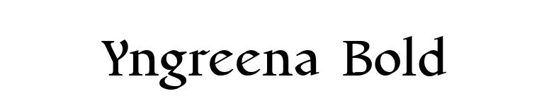 Yngreena Bold font preview