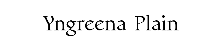 Yngreena Plain font preview