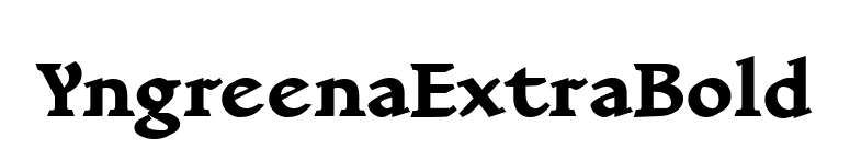 YngreenaExtraBold font preview