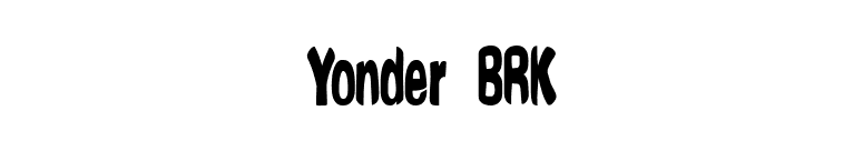 Yonder BRK font preview