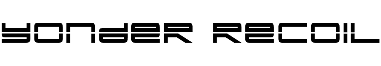 Yonder Recoil font preview