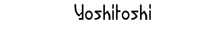 Yoshitoshi font preview
