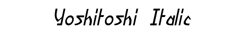 Yoshitoshi Italic font preview