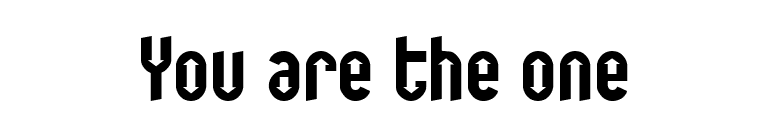 You are the one font preview
