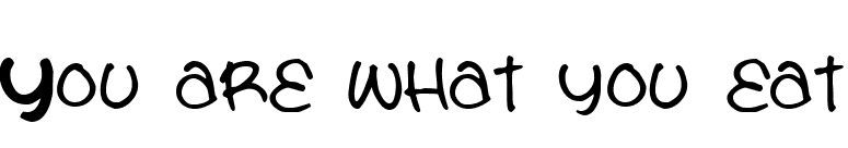 You are what you eat font preview