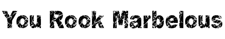 You Rook Marbelous font preview