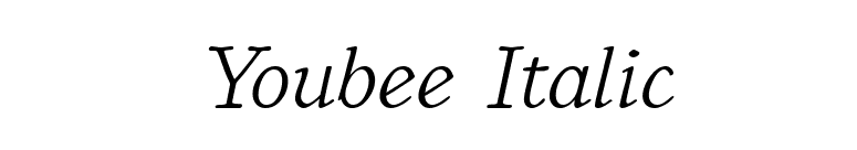 Youbee Italic font preview