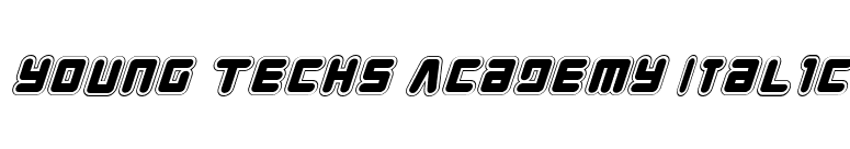 Young Techs Academy Italic font preview