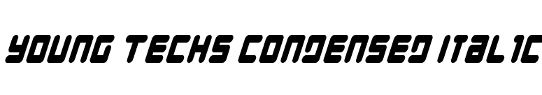 Young Techs Condensed Italic font preview