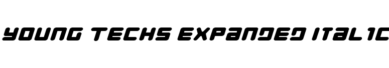 Young Techs Expanded Italic font preview