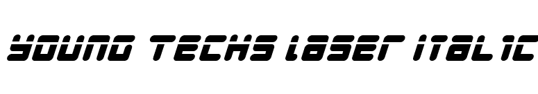 Young Techs Laser Italic font preview