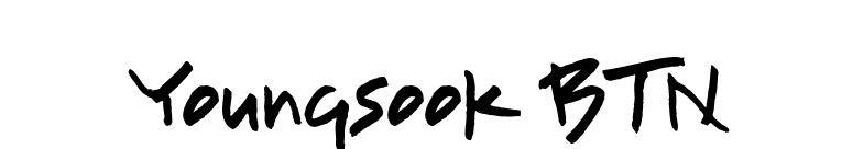 Youngsook BTN font preview