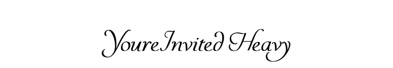 YoureInvited Heavy font preview