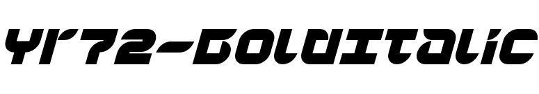 Yr72-BoldItalic font preview