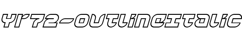 Yr72-OutlineItalic font preview