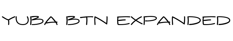 Yuba BTN Expanded font preview