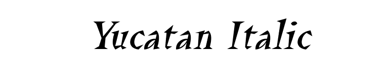 Yucatan Italic font preview