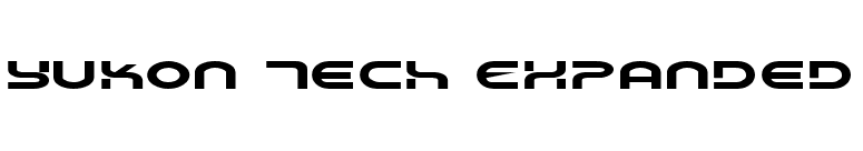 Yukon Tech Expanded font preview