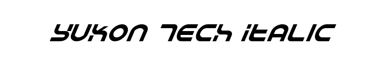 Yukon Tech Italic font preview