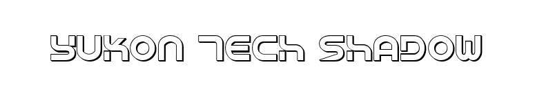 Yukon Tech Shadow font preview